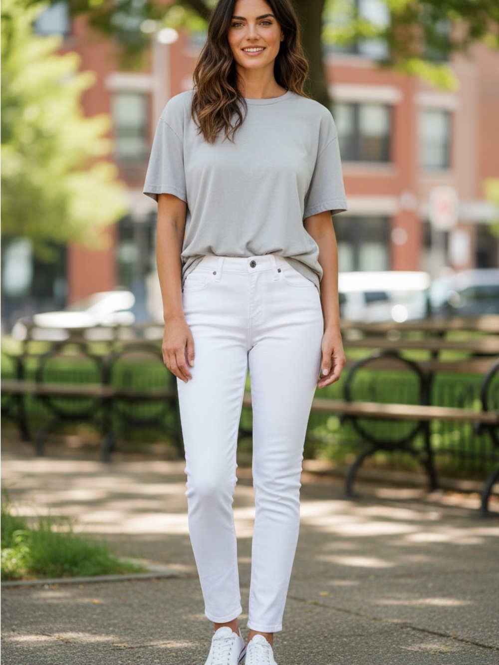 J. Crew White Classic Straight Stretch Mid-Rise Jeans 31/28 Coastal Preppy NICE! - Picture 7 of 8